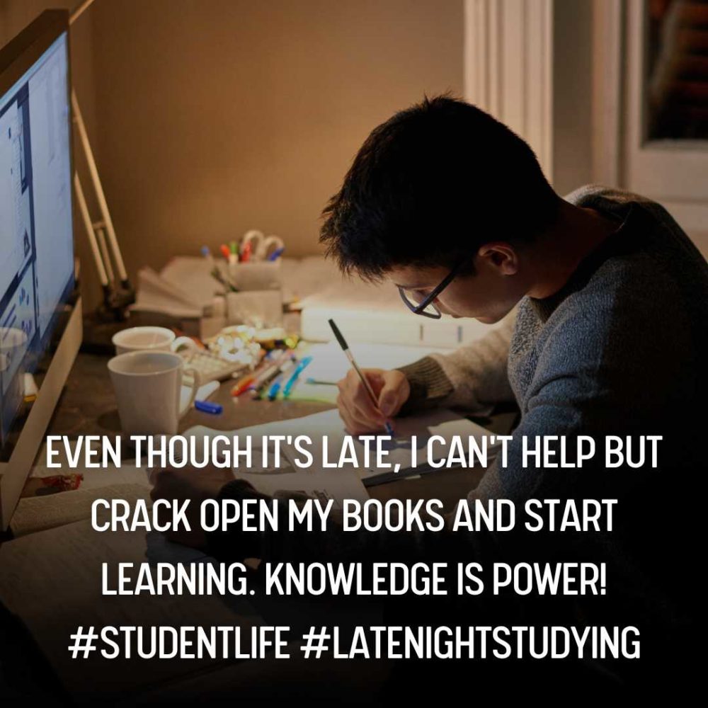 110+ Late Night Studying Instagram Captions for Students